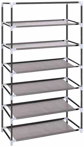 Image of Collapsible Wardrobe 6 Shelves Storage Clothes Storage Rack Quick Wardrobe /Cabinet /Multipurpose Storage Rack, Foldable, Collapsible Fabric Organizer for Home Office (Blue, 9 Layer)