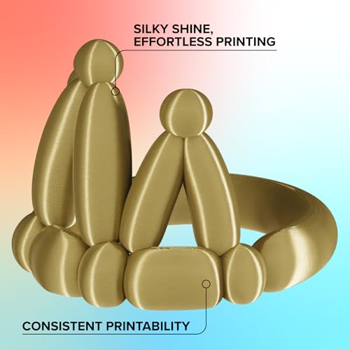 Image of Polymaker Panchroma Silk PLA Filament 1.75mm for 3D Printing, 1kg, Brass | Neatly Wound, High-Gloss Finish PLA, Easy Print & Smooth Feeding, Compatible with Bambu Lab & Most 3D Printers