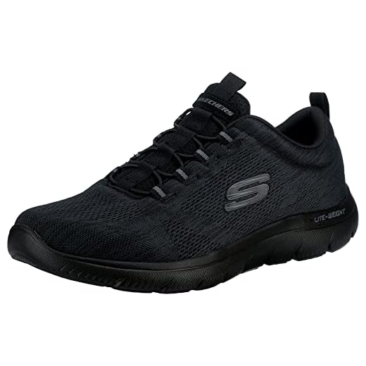 Skechers mens Skechers Men's Summits Louvin Loafer, Black, 10.5 Wide US