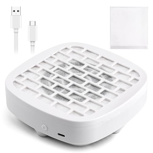 ANGNYA Nail Dust Collector with 10PCS Filter Pads，Compact Vacuum Fan Dust Collector for Beginner Mini Dust Suction Machine Manicure Pedicure Tool for Acrylic Nail Polishing for Home Use