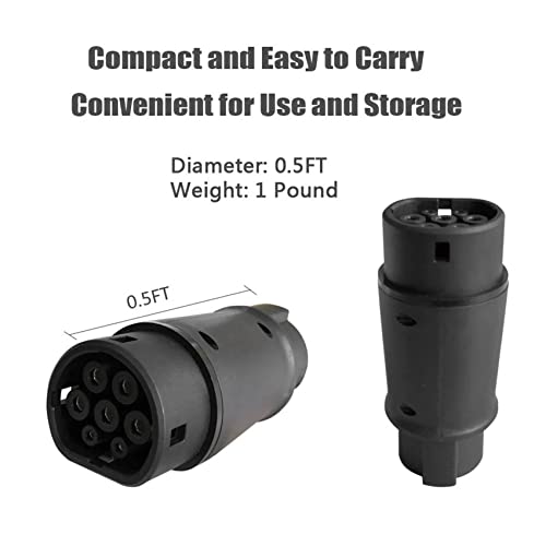 EVSE J1772 Adaptador Tipo 1 para Tipo 2 Tomada Veículo Elétrico Carro Carregador Conector IEC 62196