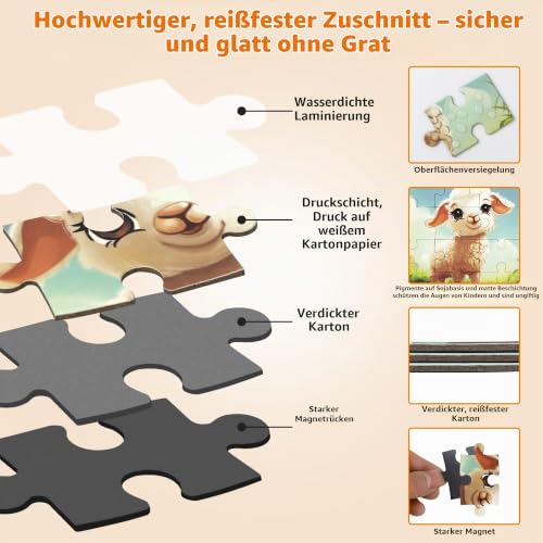 SOLTIRA Magnetpuzzle ab 3 Jahren,Tiere Kinderpuzzle 2 Sets – Ansicht 5