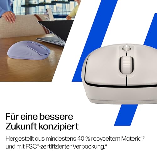 HP 400 Duale kabellose Maus, Bluetooth und USB, 2,4 GHz, 24 Monate Akku, leise Klicks, weiche Haptik, Blau – Ansicht 6