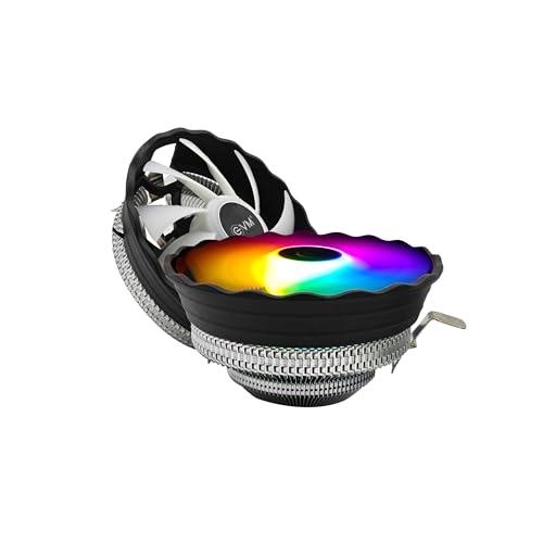 Image of EVM EnAero CPU Cooler Fan | 120mm | 1500 RPM | LED Light | Hydraulic Bearing | 3-Pin Connector | Silent Performance | Efficient Cooling | Universal Intel & AMD Compatibility | 1 Yr Warranty (ECF-504)