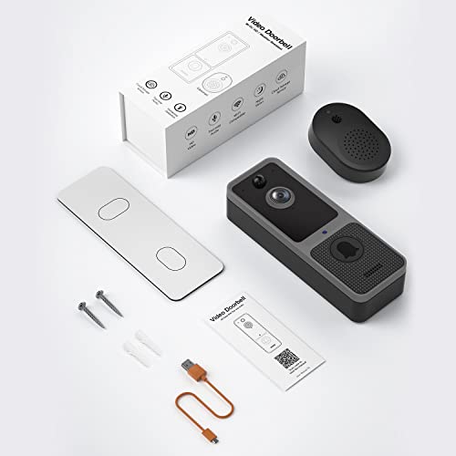 Eken Doorbell Camera Wireless Smart Video Doorbell Wireless With Chime, Ai Smart Human Detection, 2-Way Audio, Hd Live Image, Night Vision, Cloud Storage, 2.4G Wifi, 100% Wire-Free, Battery Powered #TOP7