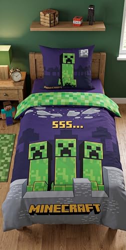 Linge de Lit Minecraft Réversible Creeper Confort Certifié Oeko-Tex - 2