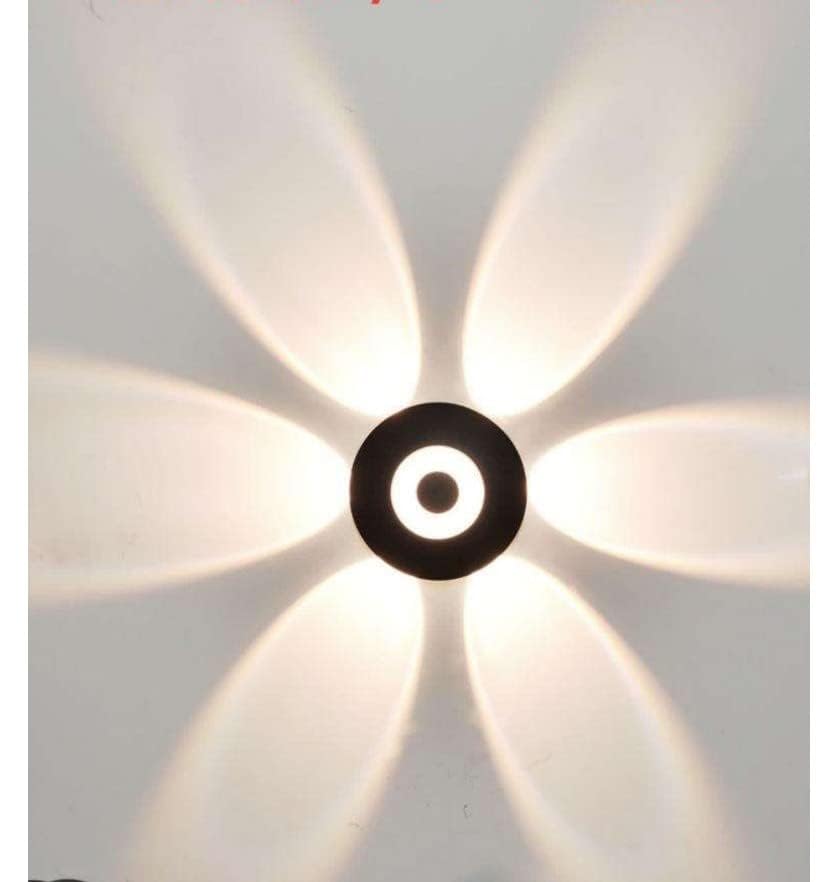 FILLISKA® Aluminium Led Indoor/Outdoor LED Wall Light, Ip-65 Rainproof & Shockproof Body (6 Way Warmwhite)