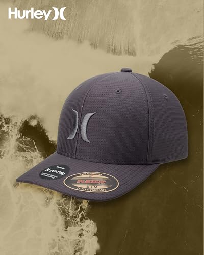 Image of Hurley Men's Baseball Cap - Lightweight Curved Bill H2O Dri Fitted Caps for Men