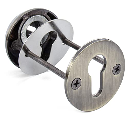 Schutzrosette APECS für Haustür Außentüren und Innentüren Schlüsselrosette für Profilzylinder PZ mit Kernziehschutz Rund Bronze 1 Paar