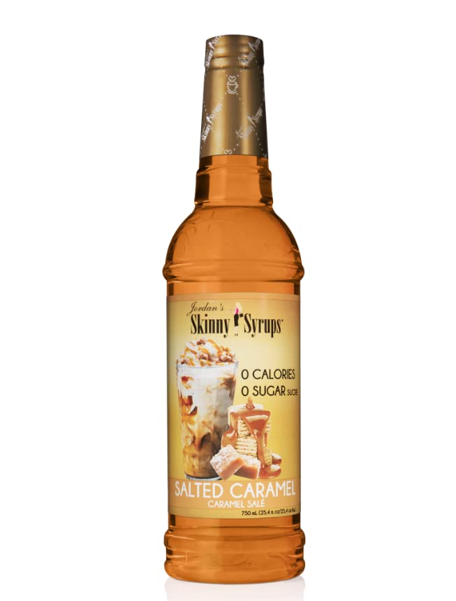 Jordan's Skinny Syrups Salted Caramel Naturally Sweetened, 0 calorie, 0 Sugar, No