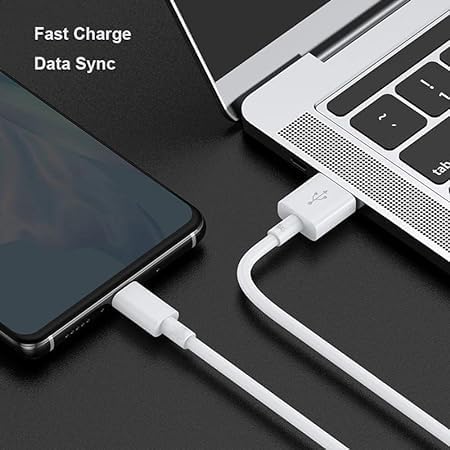 Image of The Black Store Original 18 W Usb Type-C Fast Cable For Samsung Galaxy M30|M40|A10S|A20S|A30S|A40S|A50S|A20|A30|A30|M20(White,Cable Included)