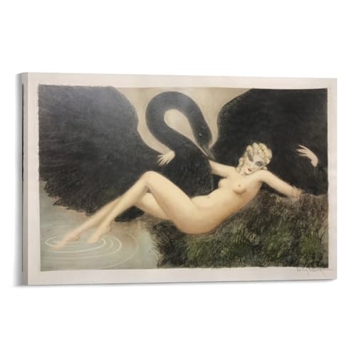 Louis Icart Leda et le cygne resoudre mur vide avec une grande toile de chambre 60x90