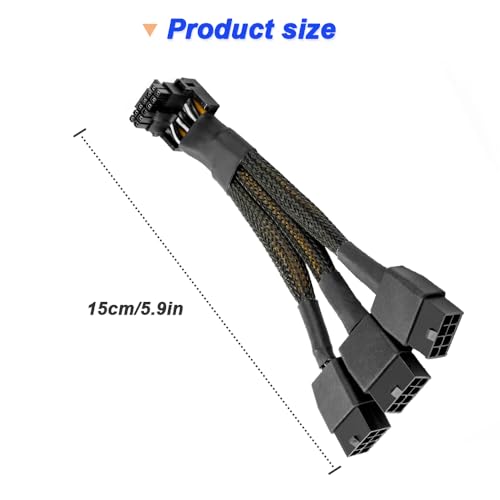 Cable PCIE 5.0 12VHPWR 600W de ángulo recto para fuentes de alimentación ATX 2