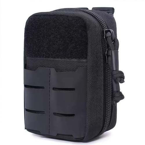 Tactical Mini Belt Pouch - Daily Carry Molle Utility Pouch with 3 Compartments, Card Slot | First Aid, Battery & Gear Holder | Water-Repellent 1000D