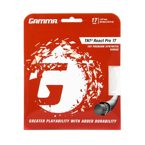 Gamma TNT² React Pro 12,2 M Set Tennis Saitenset 12,2m Weiß 1,27