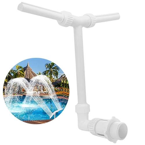 Pool Fountain, Dual Spray Above Ground Pool Waterfall Adjustable Waterfall Swimming Pool Sprinkler Fountain for Cooling & Relaxation, Summer Pool Pond Water Aerator Sprayer(Size:1pc)