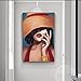 Produktbild Schöne Malerei 50x80cm rahmenlose abstrakte moderne Mode Hut Mädchen Malerei Poster Drucke Wandkunst Bild Wohnzimmer Bar Cuadros Dekoration