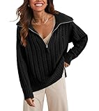 MISSFASHION Beyond Chenille Sweater for Women Fall Casual Long Sleeve Crew Neck Pullover Rib Knit Blouse Tops (#1Black-M)