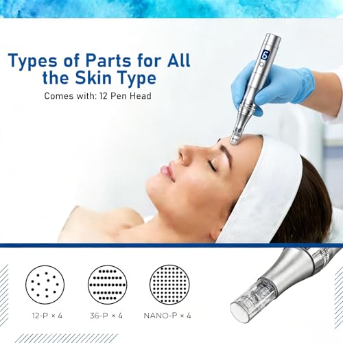 Microneedle Pen with 12 Replacements