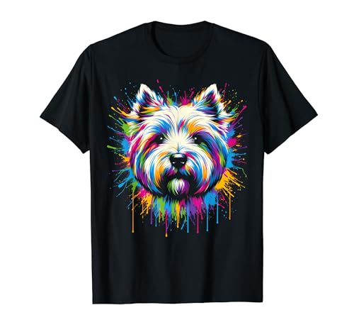 West Highland White Terrier perro minimalista estilo vibrante Camiseta