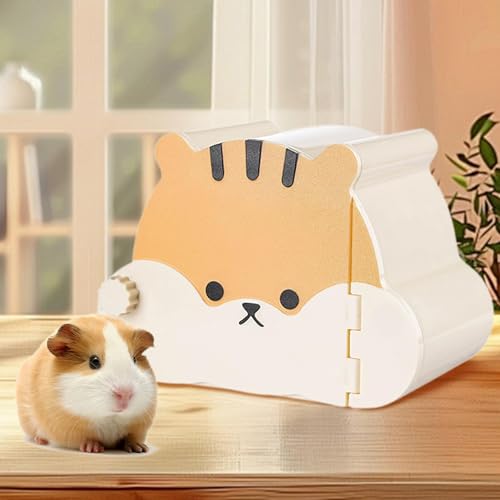 Fenteer Casa de hamster atividade brinquedo dormir cama hideaway sala de jogos hamster dormir den qu