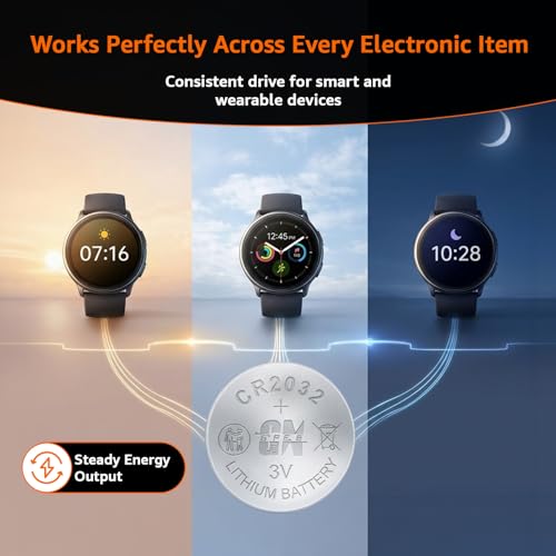 Image of Amazon Basics Long-Lasting CR2032 Lithium Coin Batteries | 3V Voltage | Versatile Applications (Pack of 5)