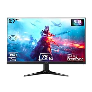 Acer Nitro QG271 27 inch (68.58 cm) Full HD Gaming LCD Monitor with LED Back Light Technology I VA Panel I 1 MS Response…