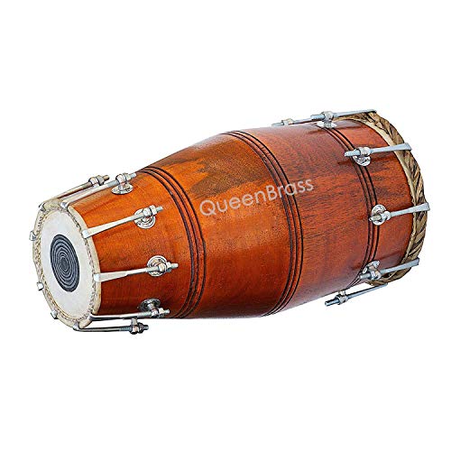 SAI TRADERS Naal Drum - Dholak, Mango Wood, Bolt Tuned, Padded Bag Spanner Musical Instrument