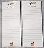 FRENCH Themed Grocery List Refrigerator Notepads Liste d'epicerie - SET OF TWO PADS
