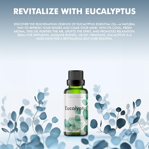 Image of Esslux Eucalyptus Essential Oil - Pure & Natural Nilgiri Oil for Cold, Cough & Congestion | 100% Therapeutic Grade Eucalyptus Oil for Aromatherapy, Diffuser & Air Freshening - 10ML