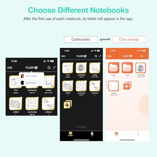 Smart Pen and Notebook - Smartpen Writing Set, Digital Smart pens for Note Taking, Real-time Sync for Digitizing, Storing, and Sharing Paper Notes, Compatible with ipad, iPhone and Android Smartphone by Yuan - Image 6