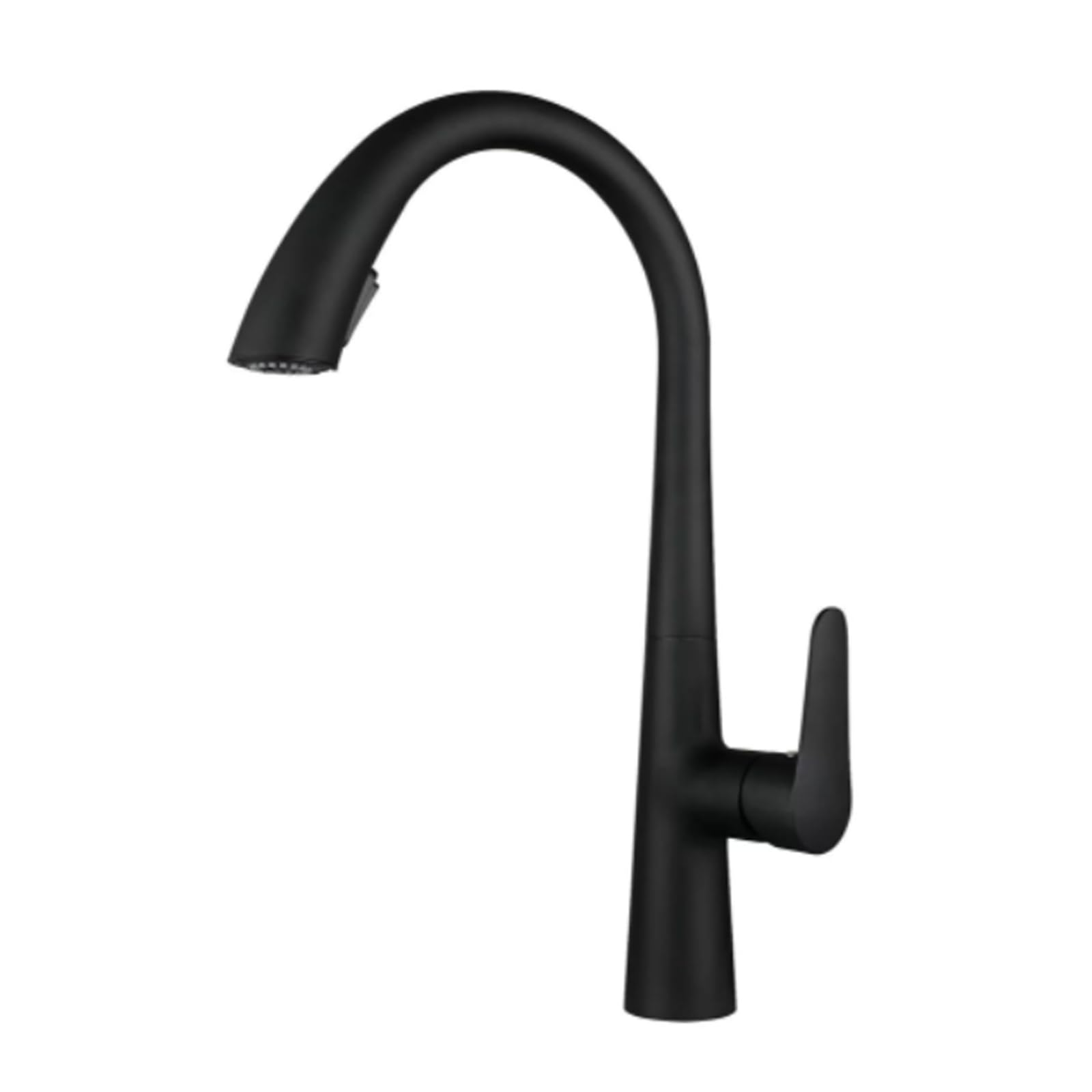 ZYCHSJXA Kitchen Tap 2 Modes Pull Out Spray 360° Swivel Spout Mixer Taps 1 Hole Brass,Black