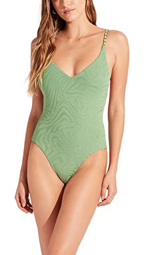 Seafolly Damen Einteiliger V-Ausschnitt und Hohem Beinausschnitt Badeanzug,...