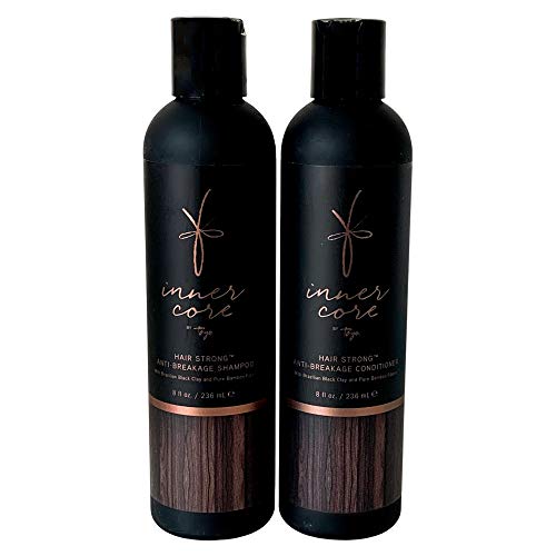 Taya Beauty Inner Core Hair Strong Anti-Breakage Shampoo & Conditioner Duo - Strengthening and Repairing Formula - Free From Sulfates and Parabens - 8 fl oz Bottles