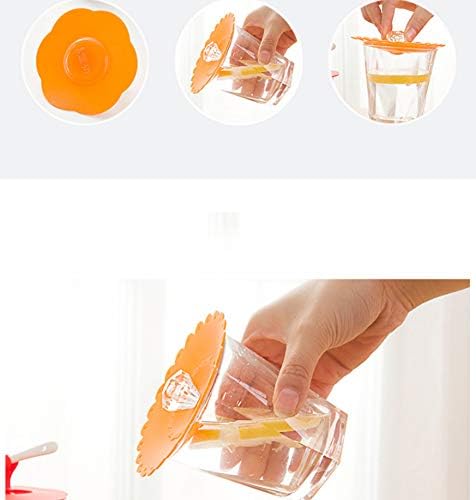 6 Pcs Silicone Glass Cup Covers,Reusable Anti-dust Cup Covers,Used to Prevent Dust and Leakage,Color Mixing,Diameter 10.5cm