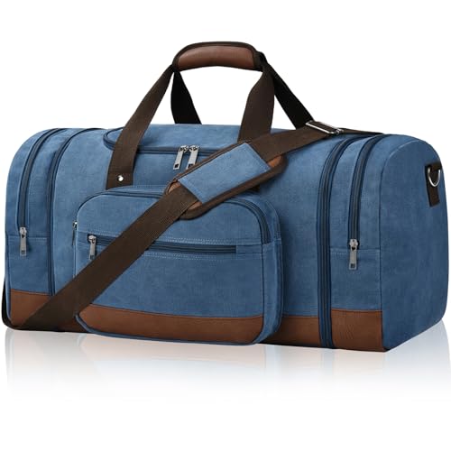 Litvyak 60L Canvas Duffle Bag for Travel, Men & Women