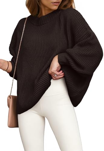 PRETTYGARDEN Womens Sweaters Fall 2025 Oversized Chunky Knitted Pullover Sweater Casual Long Sleeve Crewneck Cute Sweaters