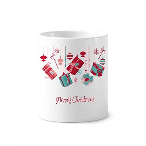 Mug en céramique flocon de neige de 350 ml avec porte-stylo et brosse à dents