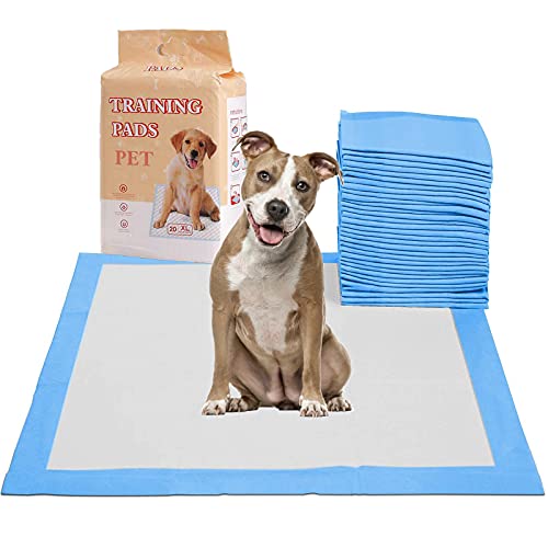Lot de 20 Tapis éducateurs pour Chiots, Tapis d'apprentissage pour Animaux, Coussinets Hygiène pour Chiots, Super Absorant Couche (XL (23,6 × 35,4 Pouces)) Cover