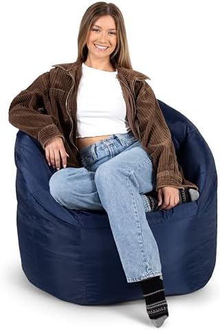 Big Joe Milano Beanbag Chair Navy Smartmax