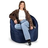 Big Joe Milano Beanbag Chair Navy Smartmax