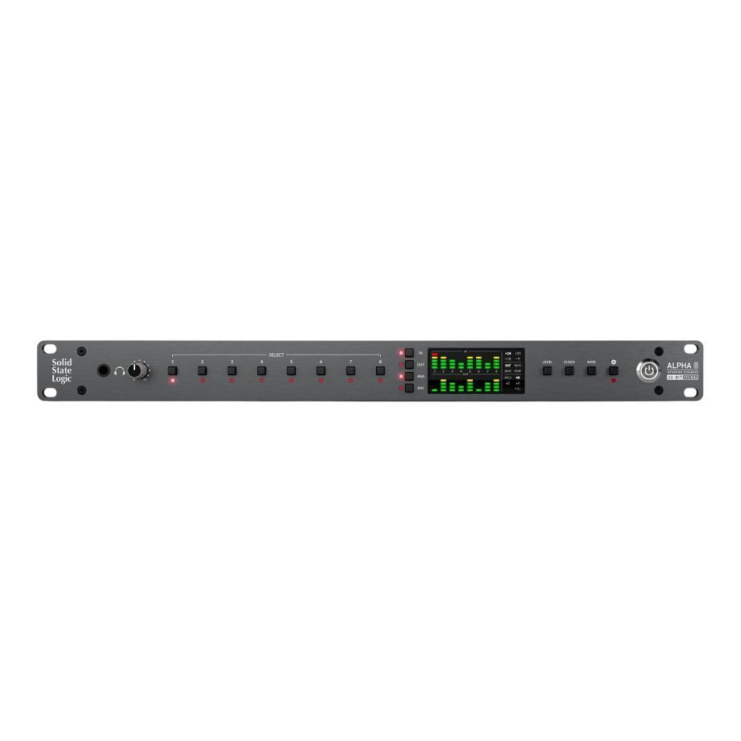 Solid State Logic Alpha 8 High-Performance 8 x 8 AD and DA Converter with Analogue, ADAT, and USB I and O (Black)