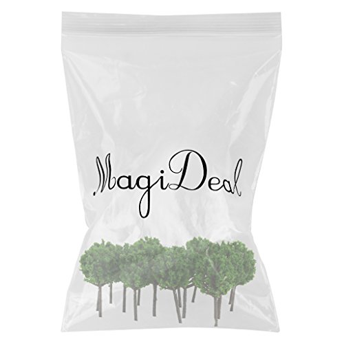 50x Alberi Plastica Verde Scala 1:300 per