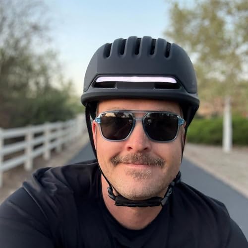 ASIEVIE Bike Helmet with Bluetooth, Smart Cycling Helmet for Adult Men & Women, Built-in Speakers, Auto Brake Blinker, Front & Rear LED Turn Signals with Remote Control (Black, L/XL)