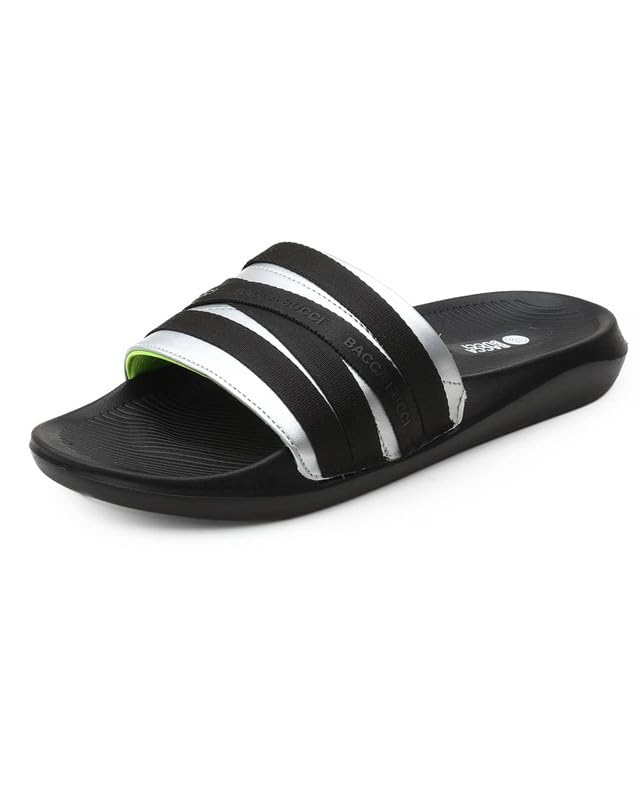 bacca bucci Galaxy Slides for Men | Ultra-Comfort Rubberized EVA Slip-On Sliders | Non-Skid Outsole, Soft Cushioned Footbed, Lightweight Slides for Indoor & Outdoor Use-picture-34