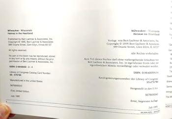 Hardcover Milwaukee - Wisconsin: Heimat in the Heartland (English and German Edition) Book