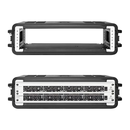 2 Usmall Rack 2U Rack Case Shallow 17 inch Depth, 19 inch Rackmount Flight Cases Easy ...