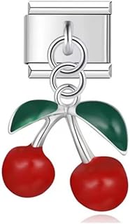 سوار بدلاية ايطالية، فضي كرزي، سوار، تعليقة، للنساء، الرجال، الفتيات، مجوهرات، اكسسوارات