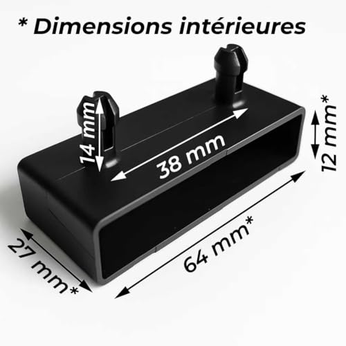 SCM Créations Lot de 10 Embouts pour Lattes 60mm avec tétons a Clipser – vue 2