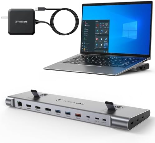 TobenONE 16-in-1 USB-C Docking Station 3 Monitors & Dual Monitor,...